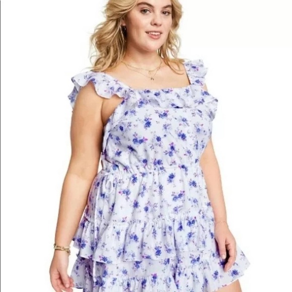 Loveshackfancy x Target Amelia Ruffle Floral Cotton White Dress Medium EUC - Picture 4 of 10